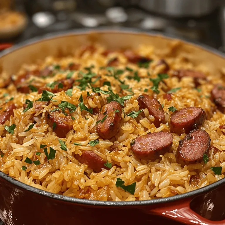One Pot Smoked Sausage And Rice