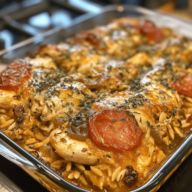 Orzo Tuscan Chicken Bake