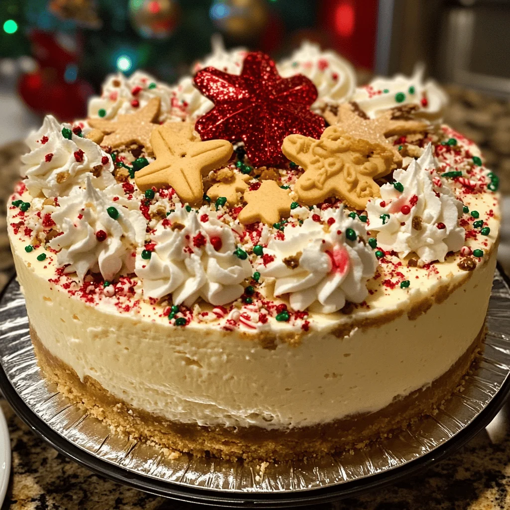 Christmas Sugar Cookie Cheesecake