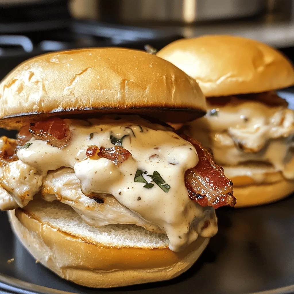 Chicken Bacon Ranch Sliders