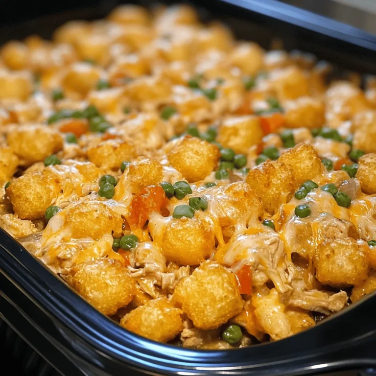 Crock Pot Chicken Tater Tot Casserole