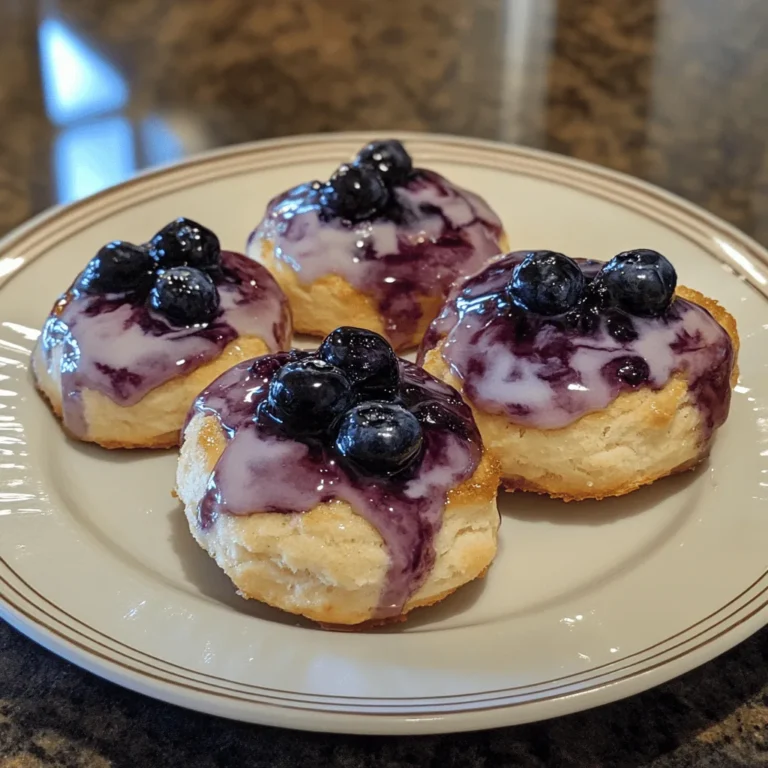 Glazed Blueberry Butter Swim Biscuits