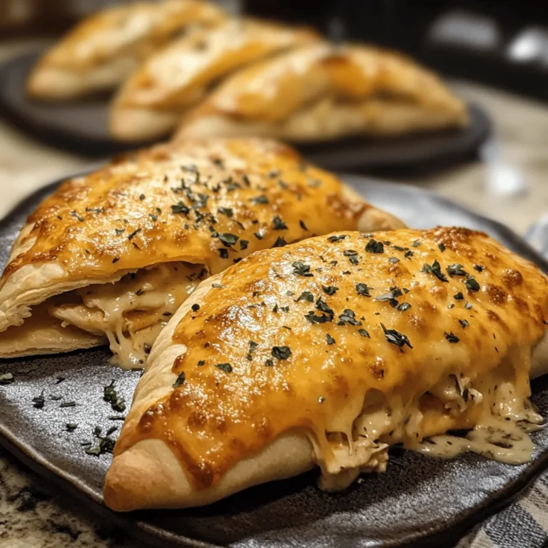 Crispy Cheesy Chicken Alfredo Calzones