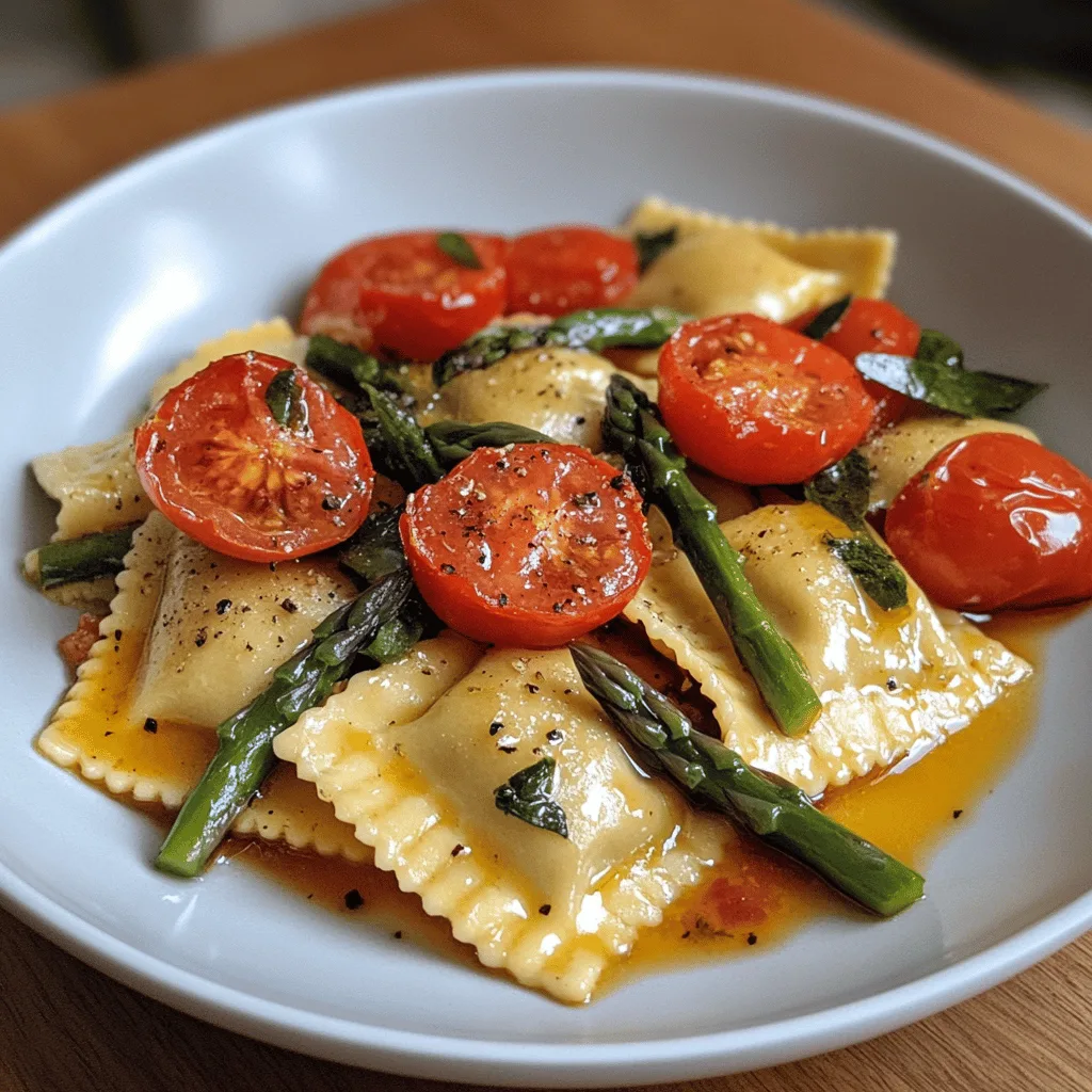 Ravioli with Tomatoes and Asparagus