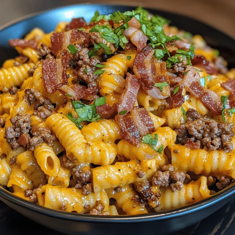 Loaded Bacon Cheeseburger Pasta