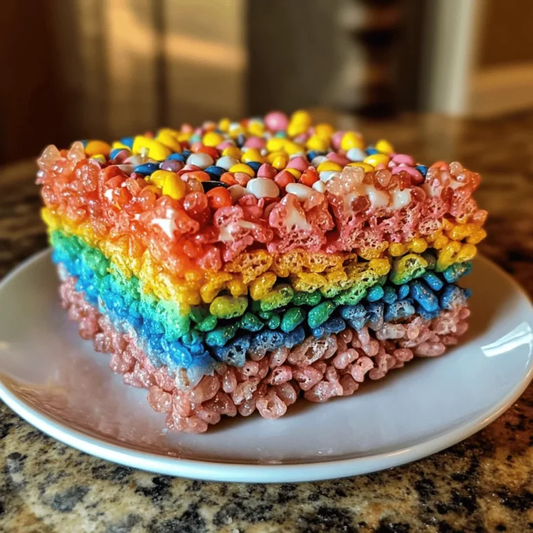 Rainbow Rice Krispie Treats