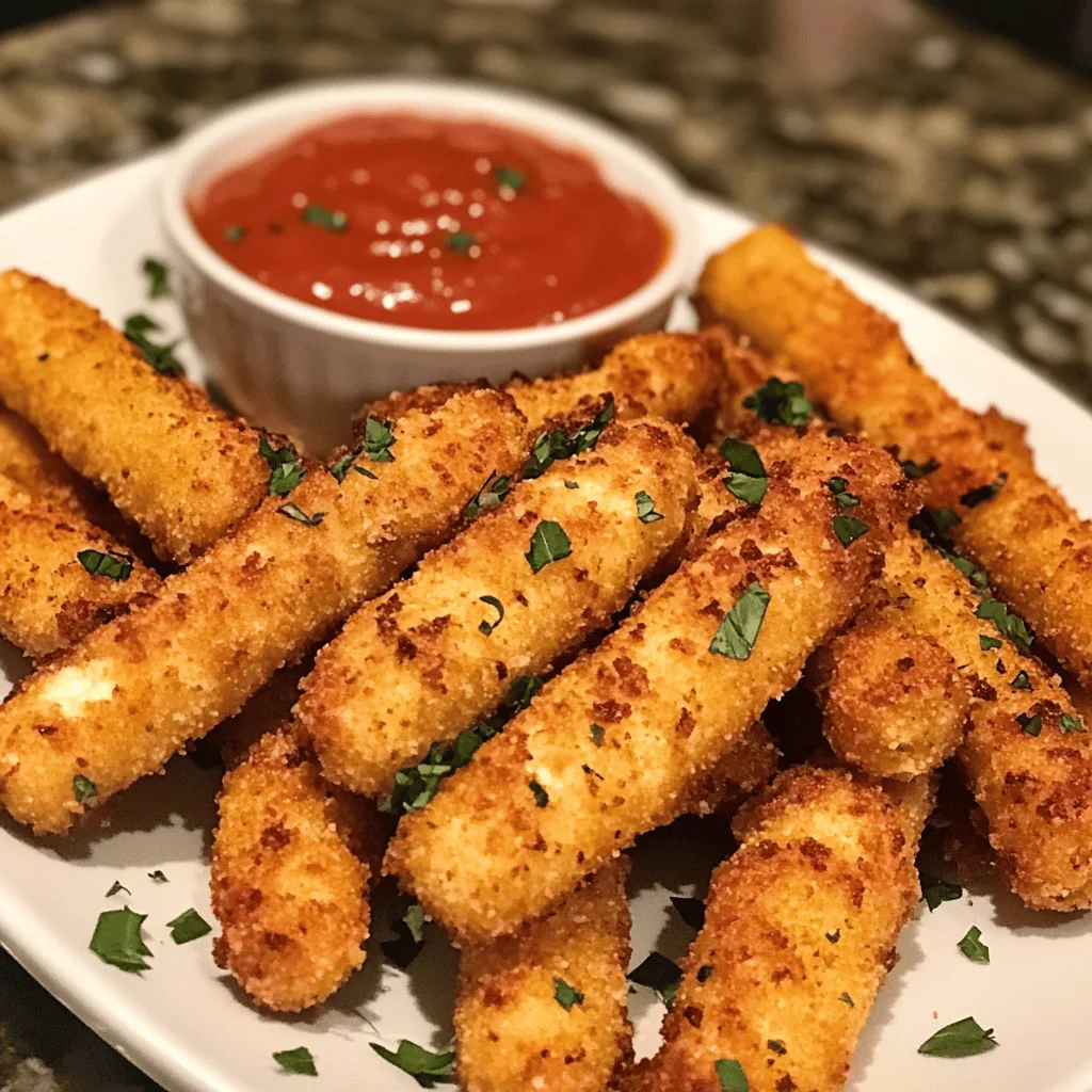 Crispy Mozzarella Sticks with Dips