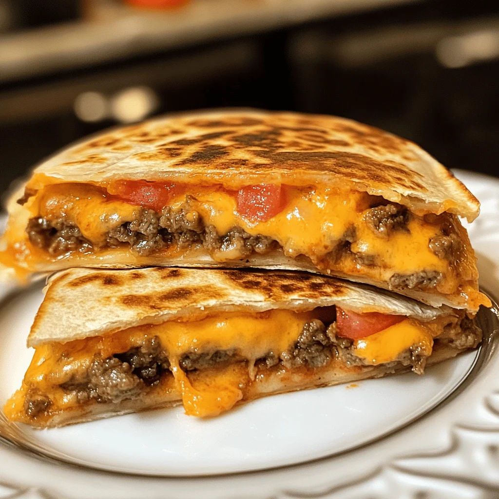 Cheeseburger Quesadilla