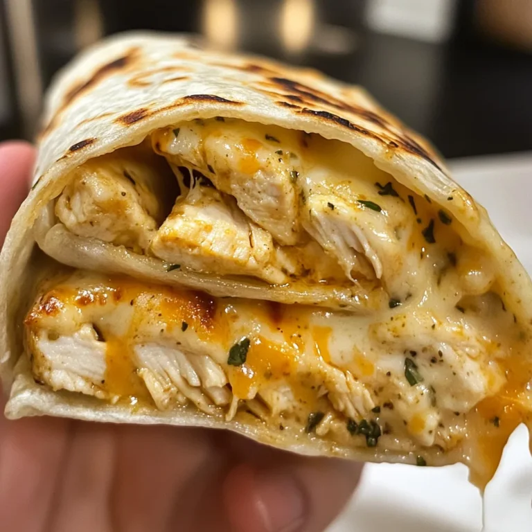 Cheesy Garlic Chicken Wraps