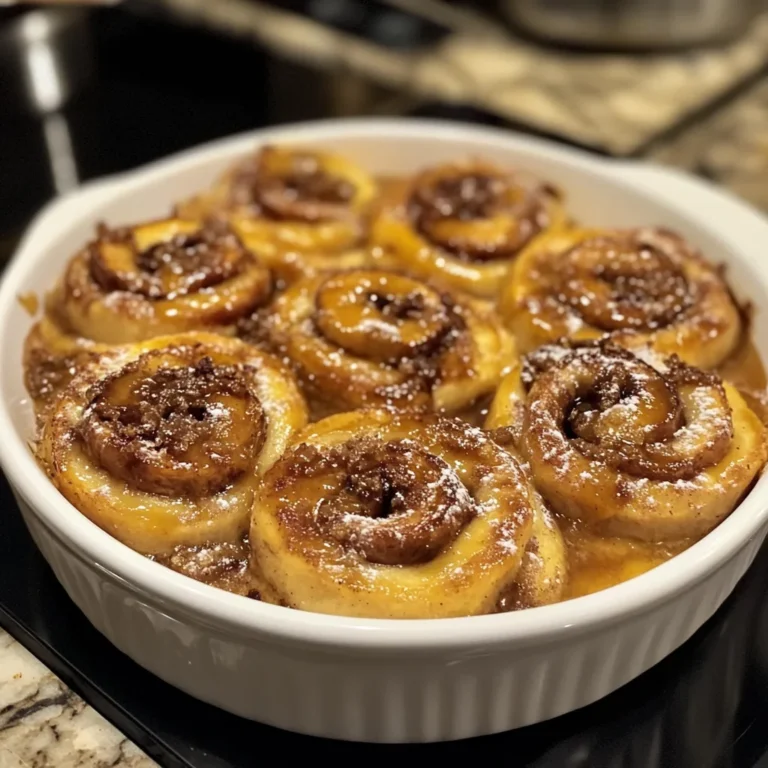 Bananas Foster Cinnamon Rolls