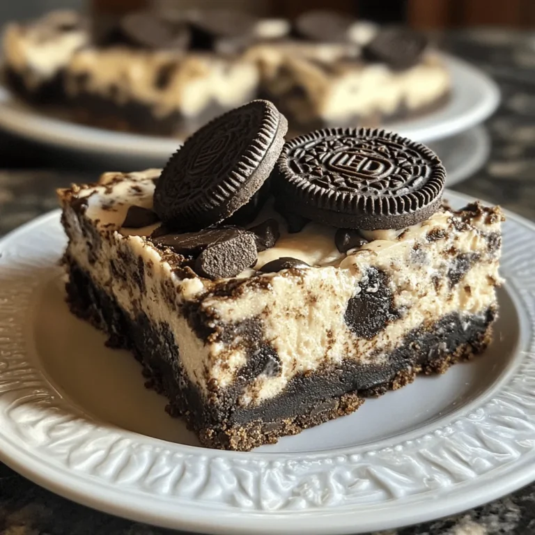 Chocolate Chip Oreo Cheesecake Bars