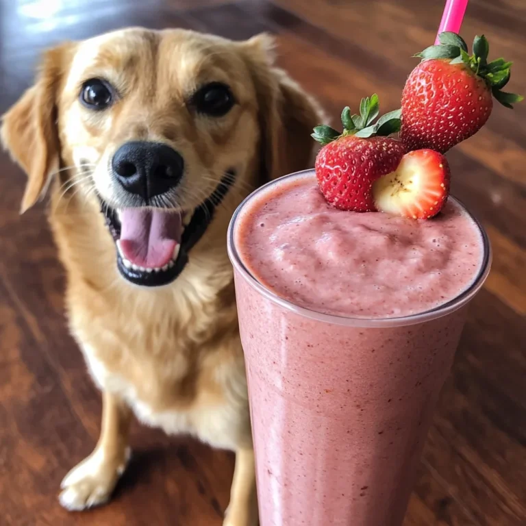 Strawberry and Banana Smoothie Bites for Dogs