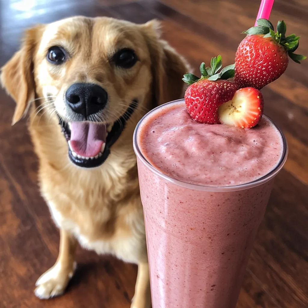 Strawberry and Banana Smoothie Bites for Dogs