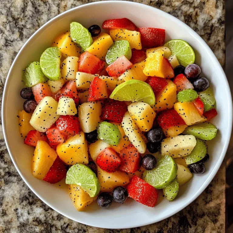 Fruit Salad with Honey-Lime Poppy Seed Dressing