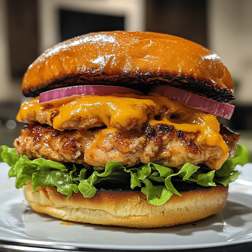 Ground Chicken Smash Burgers