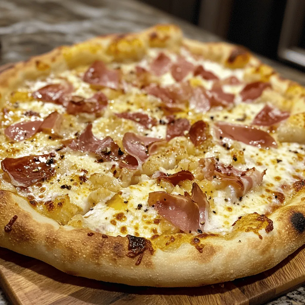 White Pizza with Prosciutto & Hot Honey