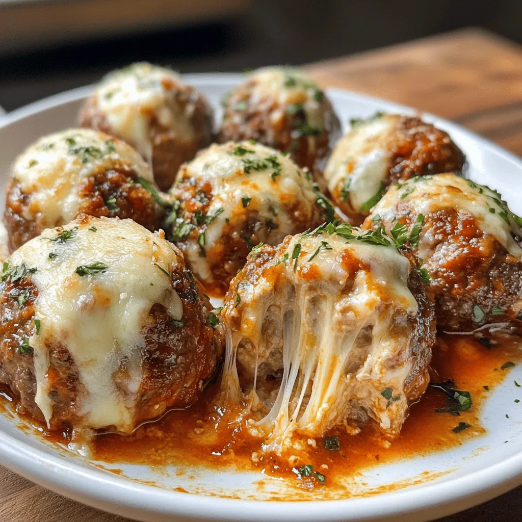 Mozzarella Stuffed Meatballs