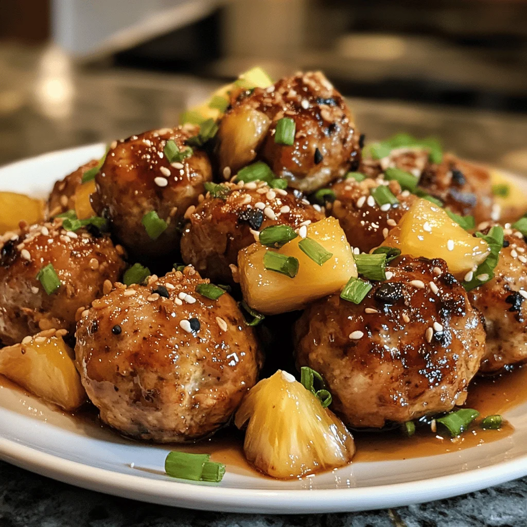 Pineapple Teriyaki Chicken Meatballs