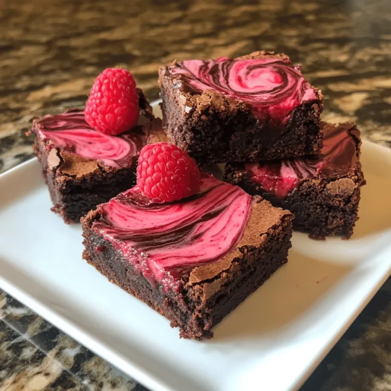 Raspberry Swirl Brownies