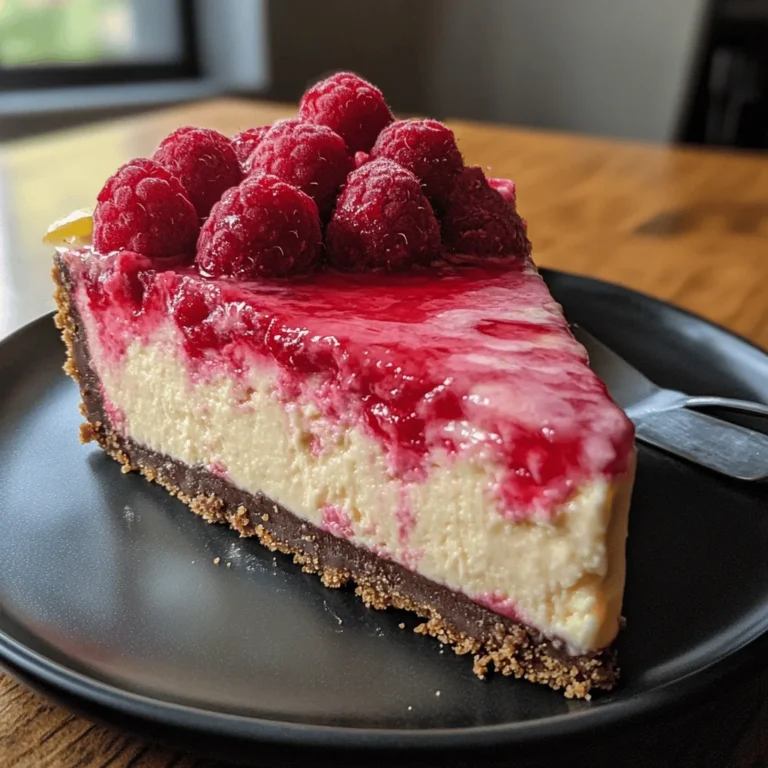 Raspberry Lemon White Chocolate Cheesecake