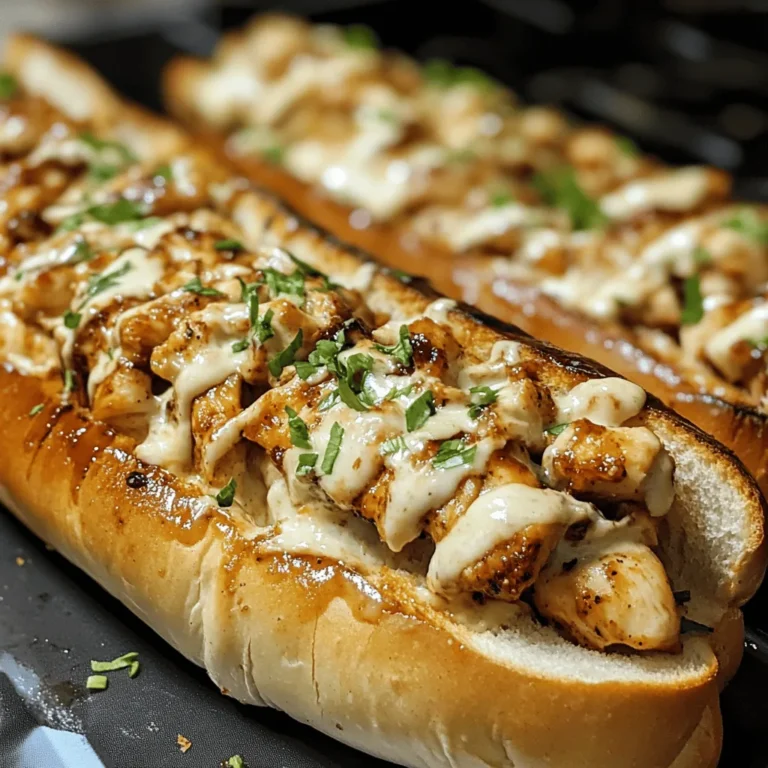 White BBQ Chicken Subs