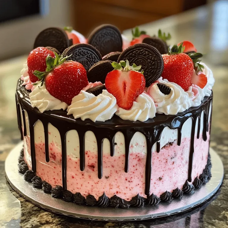 Strawberry Oreo Cake