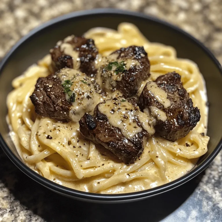 Garlic Butter Steak Bites & Cajun Alfredo Pasta