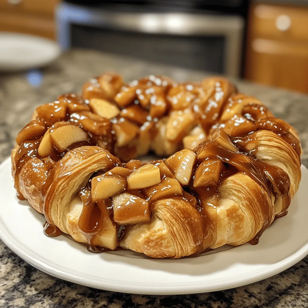 Caramel Apple Cream Cheese Crescent Ring