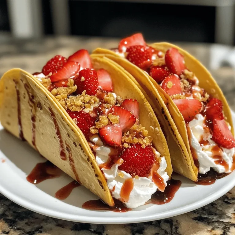 Strawberry Cheesecake Dessert Tacos