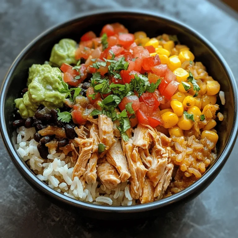 Crock Pot Chicken and Rice Burrito Bowl