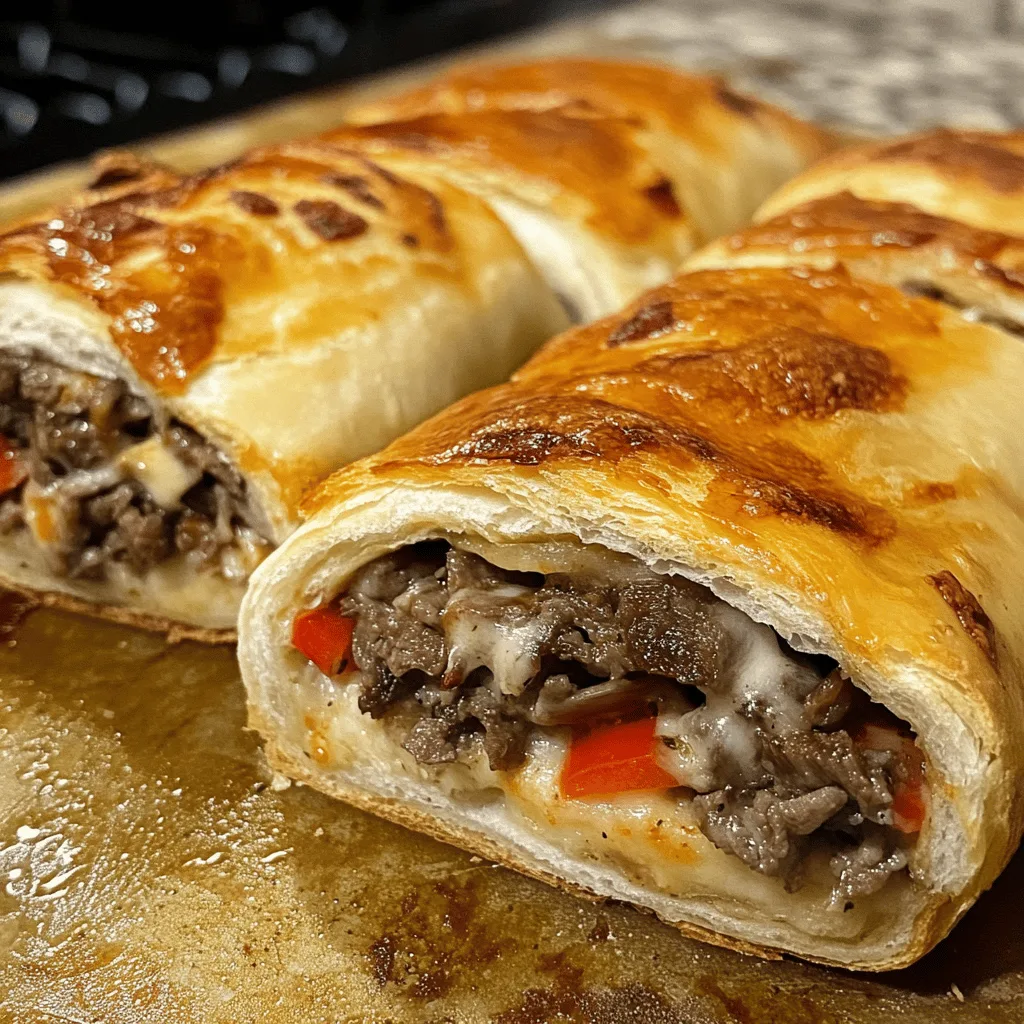Philly Cheesesteak Stromboli