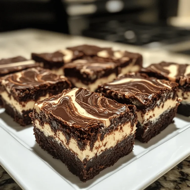 Dark Chocolate Cheesecake Brownies