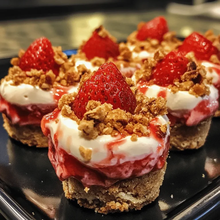 Mini Strawberry Crunch Cheesecake Bites
