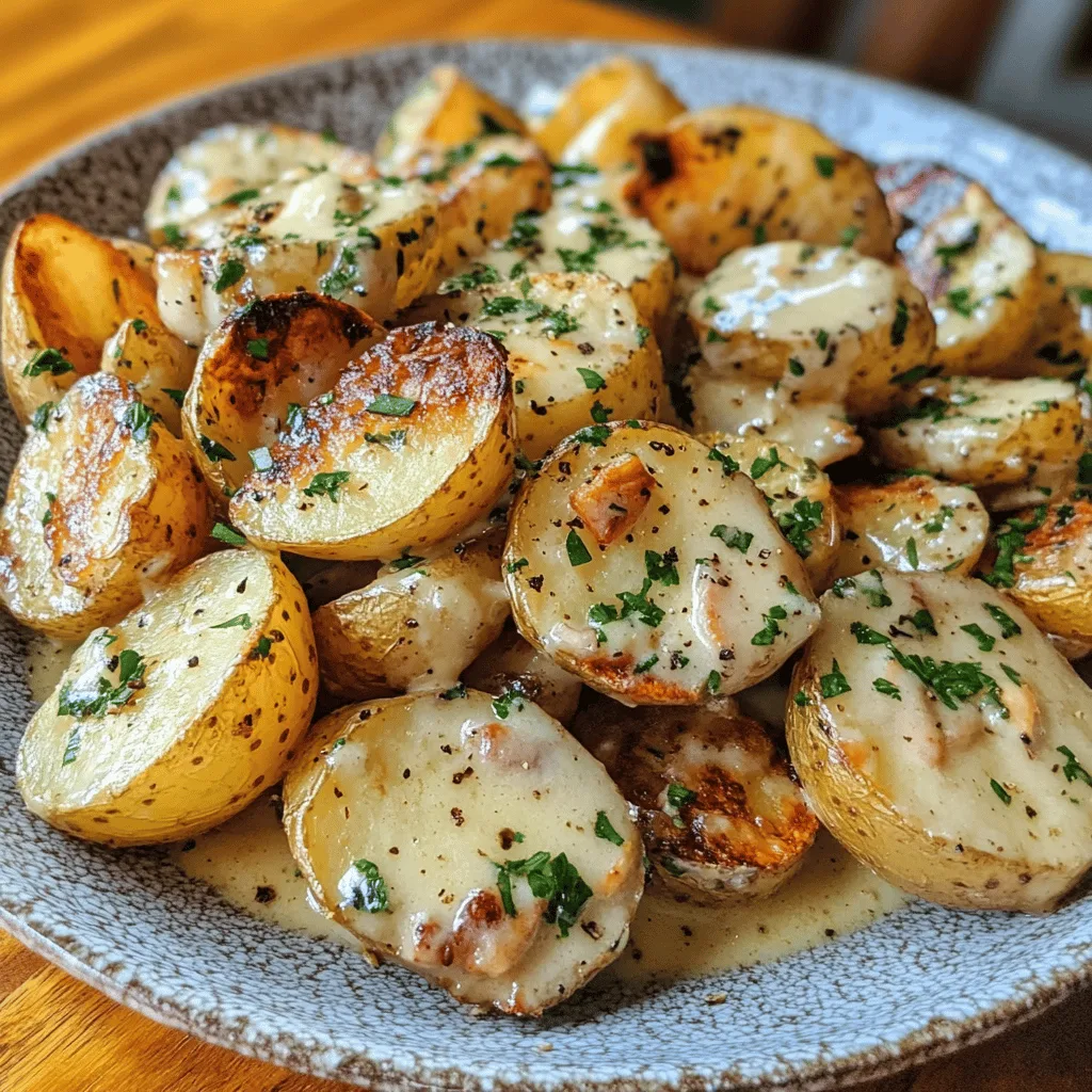Creamy Garlic Sauce Potatoes