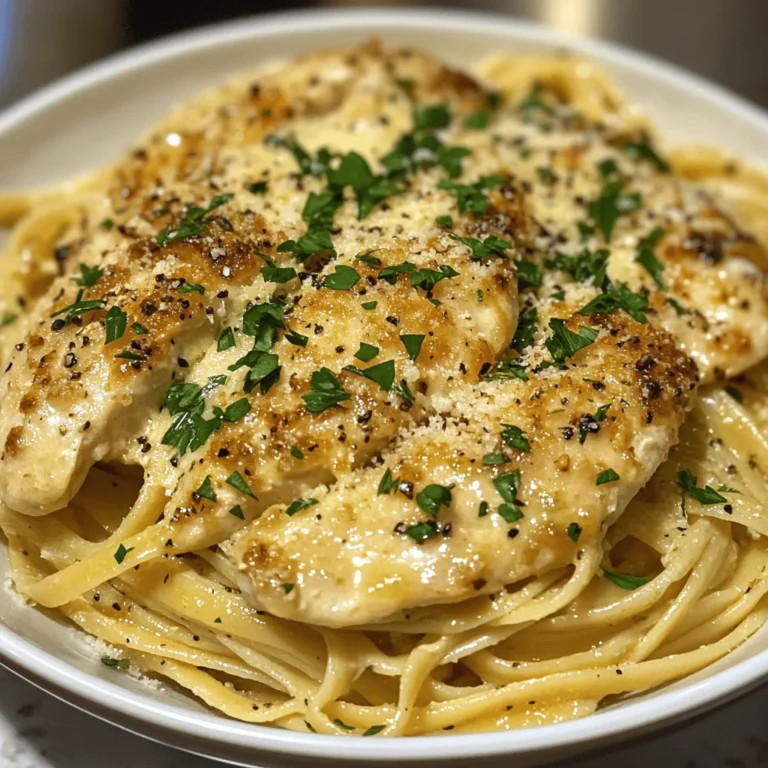 Lemon Garlic Butter Chicken Parmesan Linguine