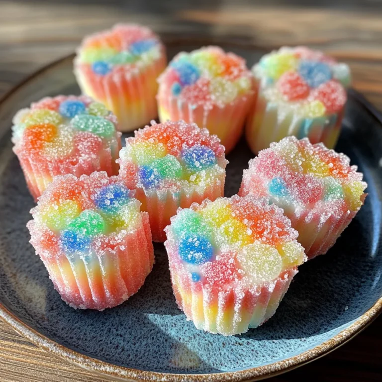 Gummy Cotton Candy Cheesecake Bites