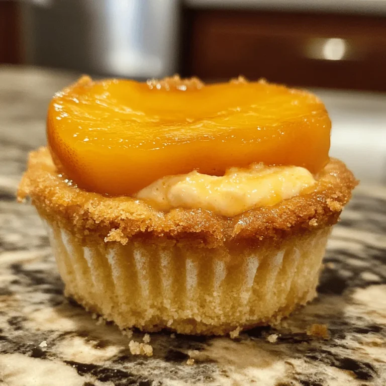 Stuffed Peach Cobbler Mini Cheesecake
