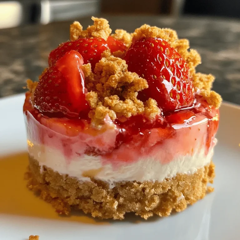 Mini Strawberry Crunch Stuffed Cheesecake