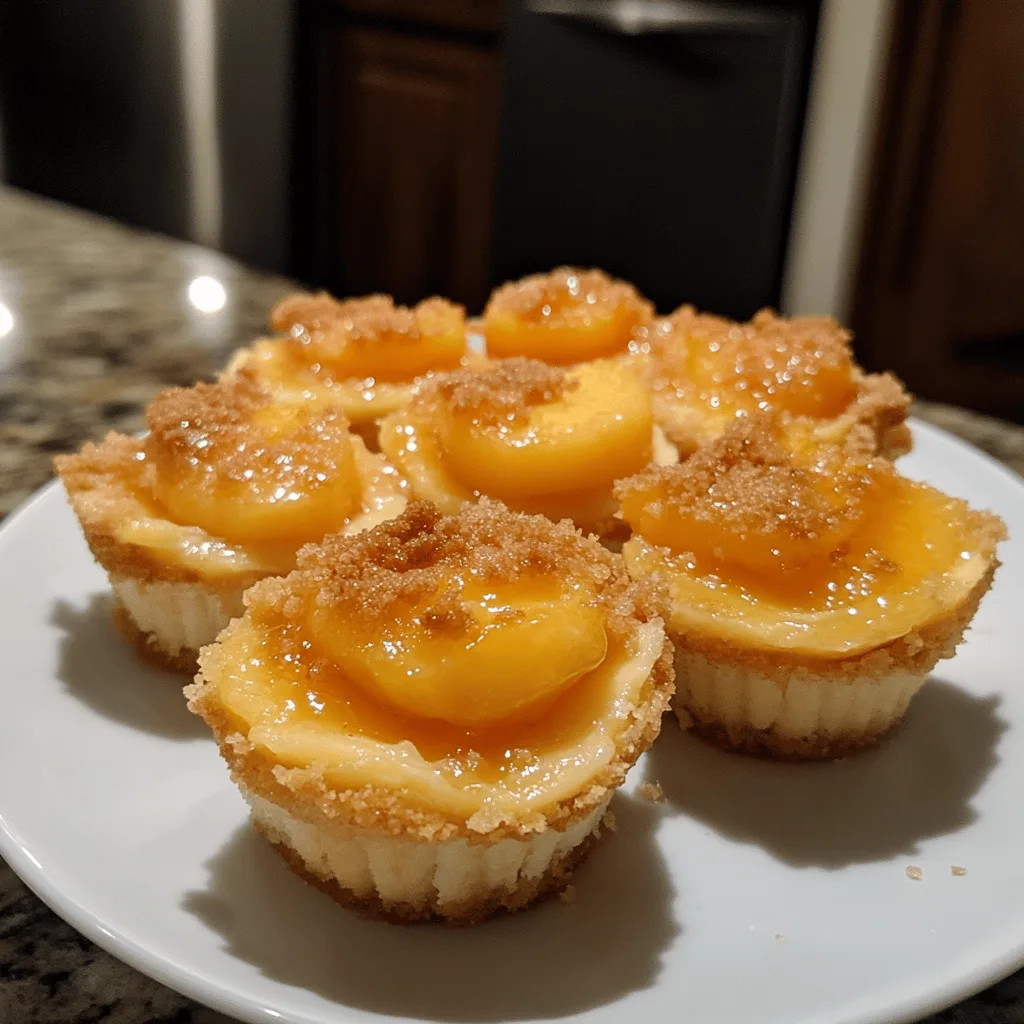 Peach Cobbler Mini Cheesecakes