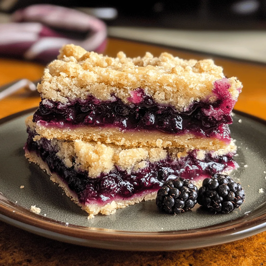 Blackberry Pie Crumble Bars