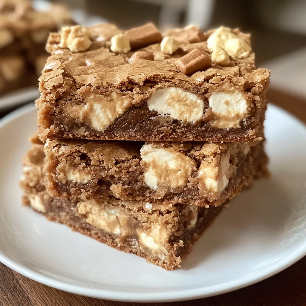 Peanut Butter S'mores Blondies