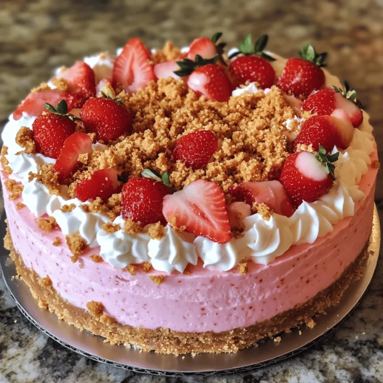 Pink Strawberry Crunch Cheesecake
