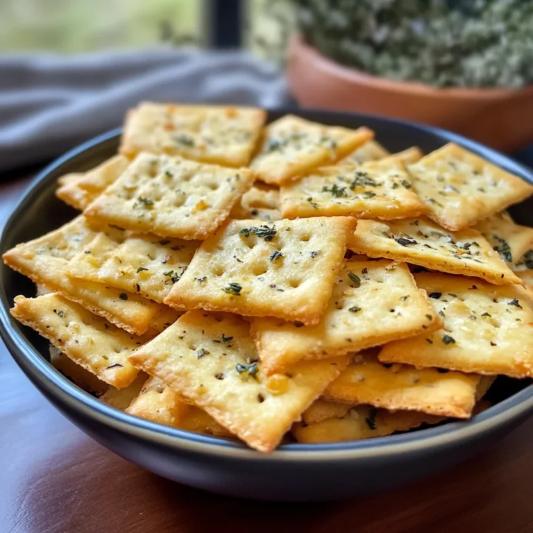 Garlic and Herb Chickpea Flour Snack Crackers