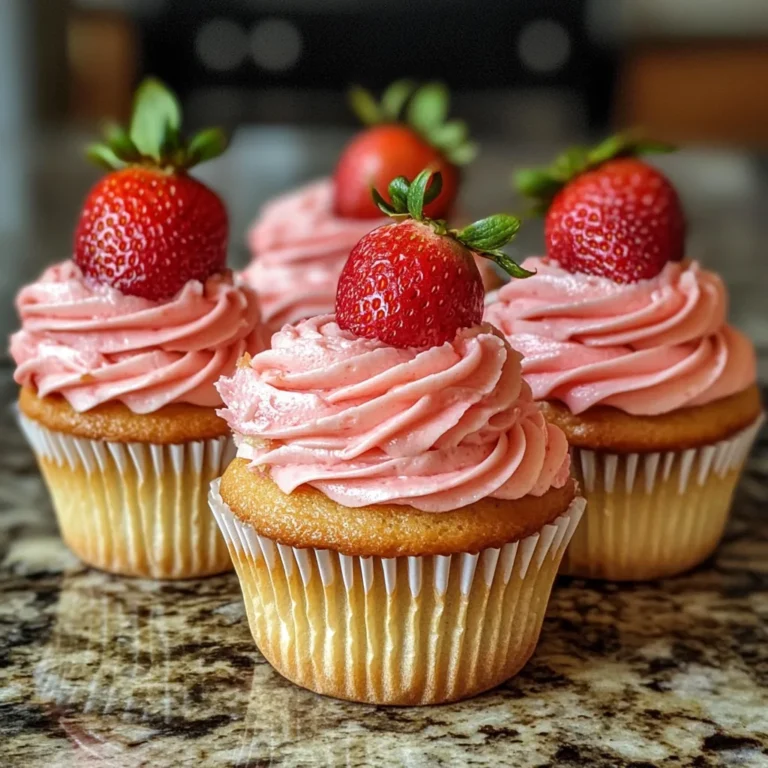 Fresh Strawberry Cupcakes