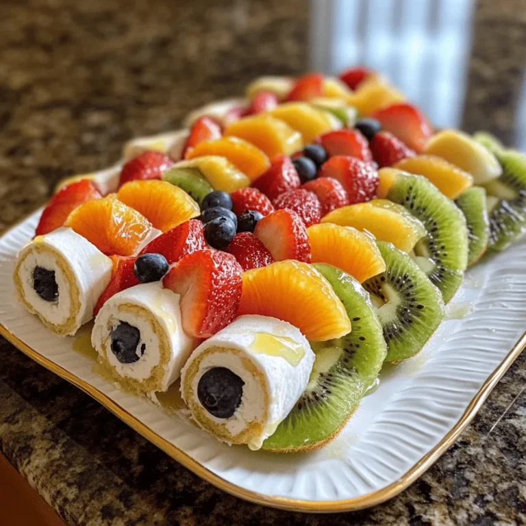 Cheesecake Fruit Salad Roll Ups