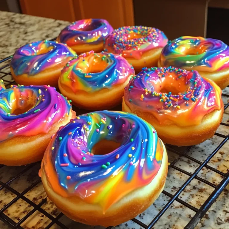 Rainbow-Filled Doughnuts