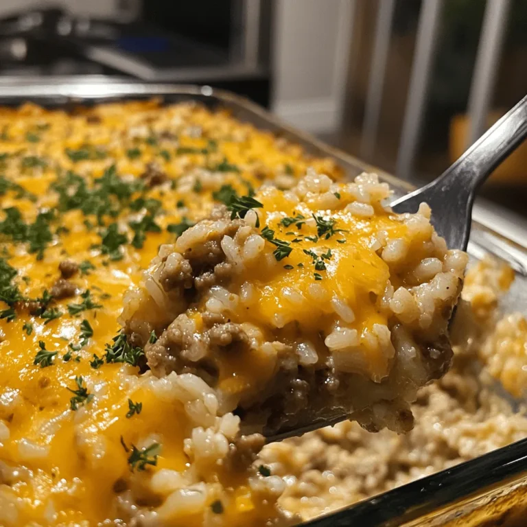 Cheesy Ground Beef Rice Casserole