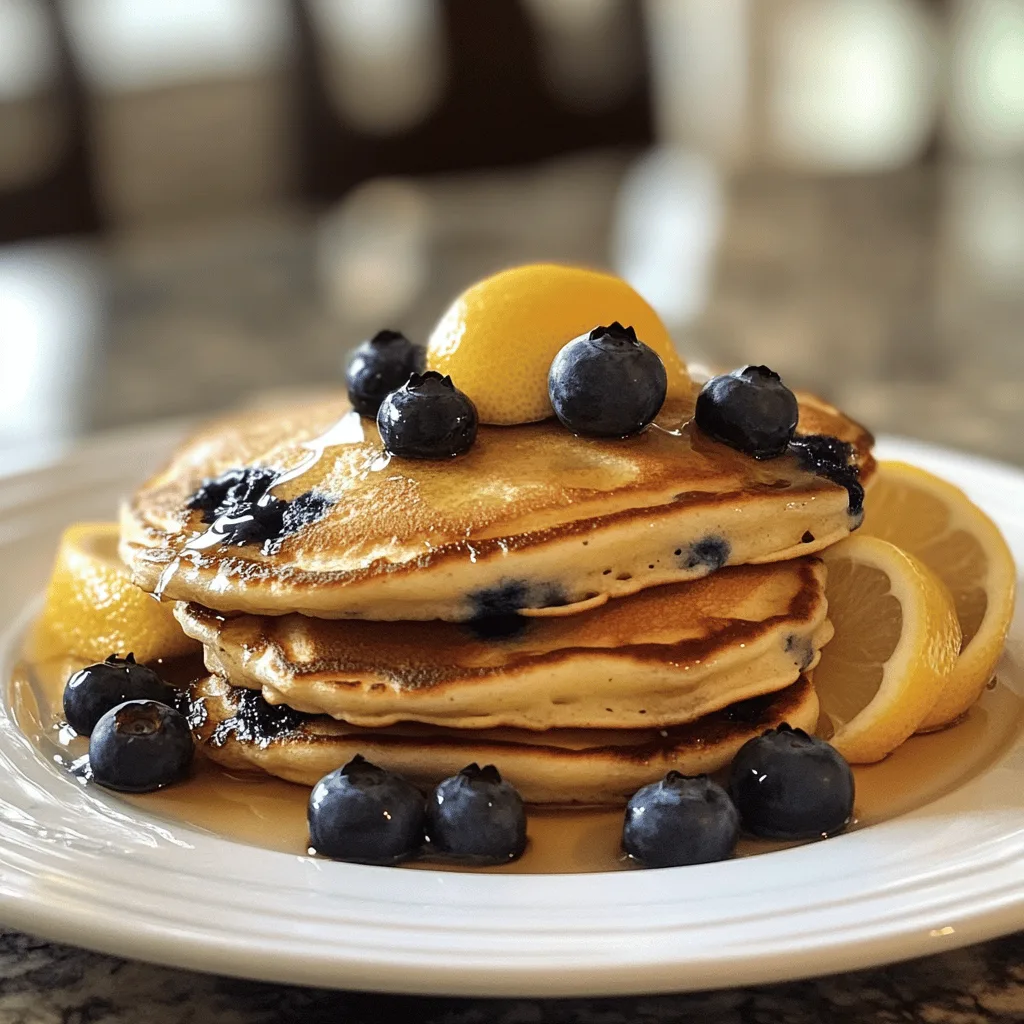 Easy Lemon Blueberry Pancakes