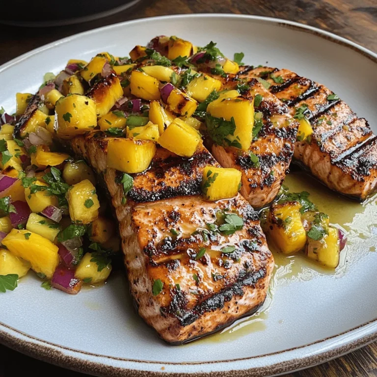 Grilled Salmon Mango Salsa