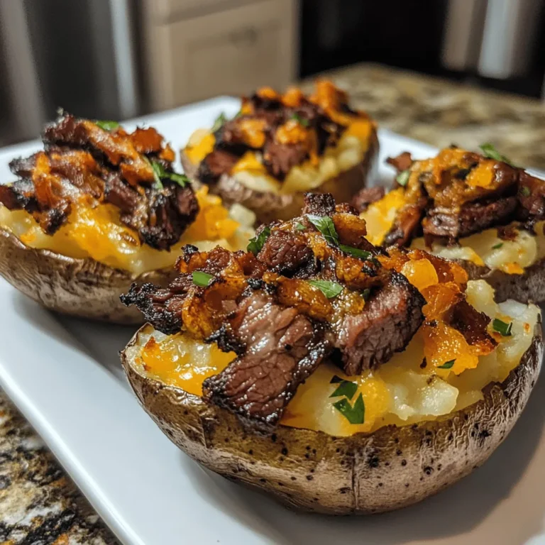 Brisket Loaded Twice Baked Potatoes